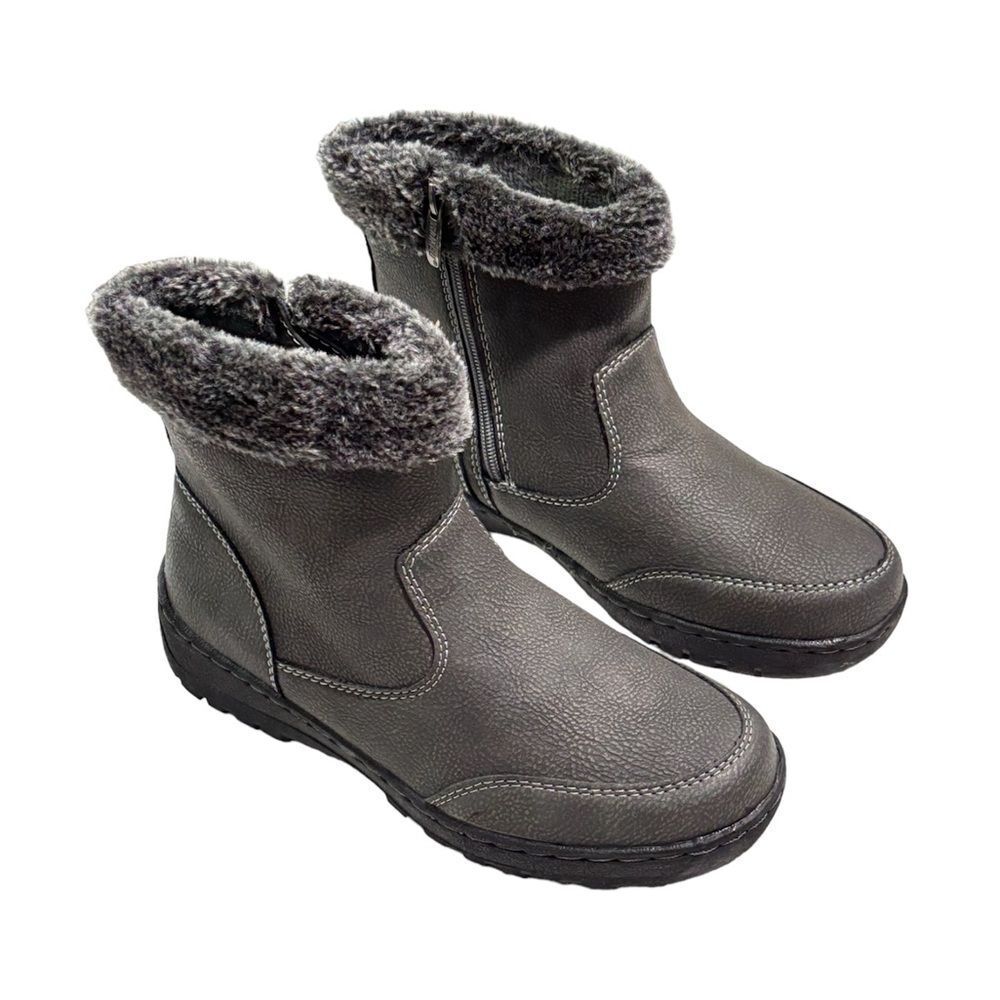Khombu Addison Womenâs Memory Foam Winter Snow Boot Lightweight Gray Grey Size 7